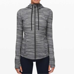 Lululemon Athletica Black and Gray Striped Jacket